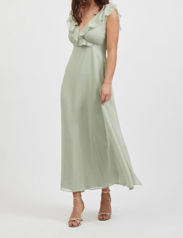 Rochie lunga Vila, verde, 36