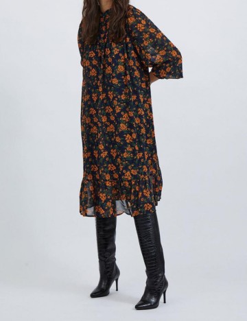 Rochie medie Vila, floral, 38