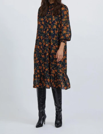 Rochie medie Vila, floral, 38