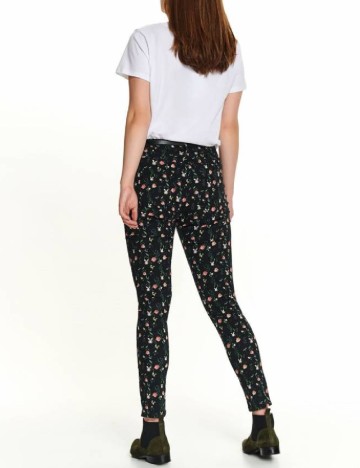 Pantaloni Top Secret, negru floral, 38