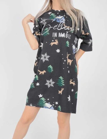 Pijama Reserved, gri inchis Gri