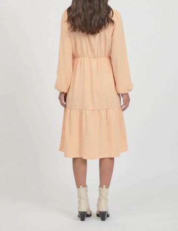 Rochie medie Vila, piersica, M
