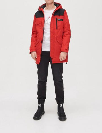 Geaca impermeabila CROPP, rosu, M