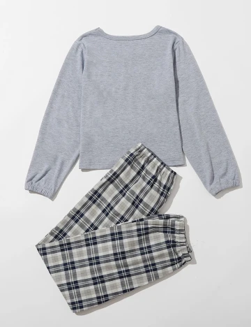 Pijama Shein Kids, gri, 7-8 ANI