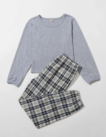 Pijama Shein Kids, gri, 7-8 ANI