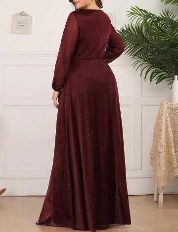 Rochie lunga Ever-Pretty, visiniu, 4XL