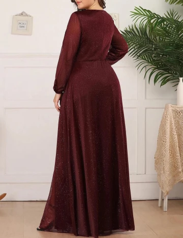 Rochie lunga Ever-Pretty, visiniu, 4XL