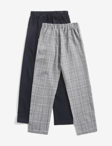 Set pantaloni Shein Kids, bleumarin/gri, 11-12 ANI