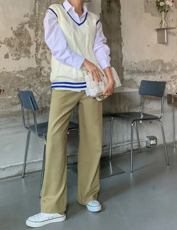 Pantaloni Dazy, kaki, S Verde