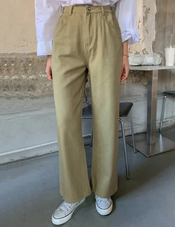 Pantaloni Dazy, kaki, S Verde