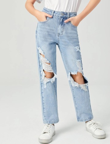 
						Blugi Shein Kids, albastru