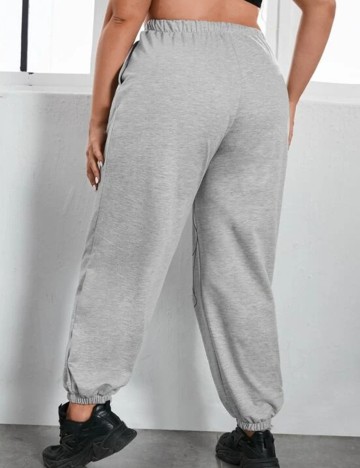 Pantaloni SHEIN CURVE, gri, 1 XL