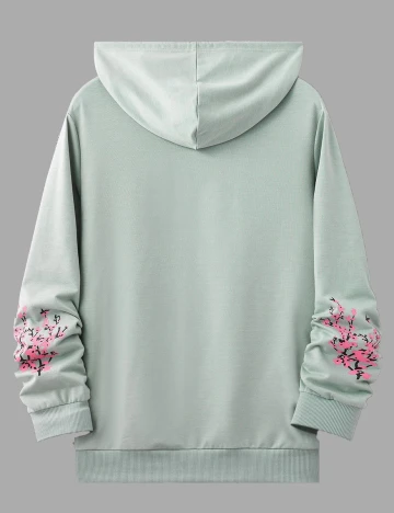 Hanorac SHEIN, turcoaz, L Verde