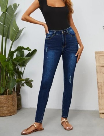 Blugi SHEIN, bleumarin, L