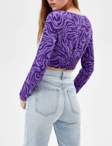 Top Bershka, mov, S