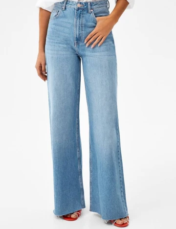 Blugi Bershka, albastru, 36