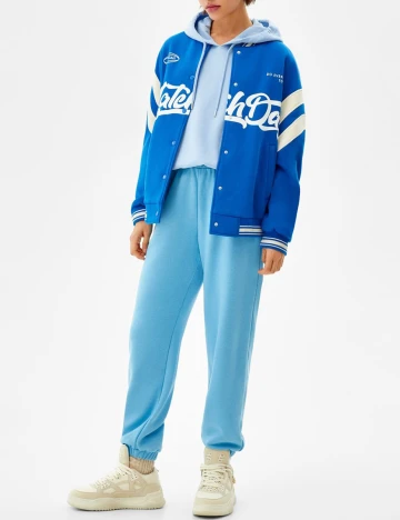 Jacheta Bershka, albastru, XS