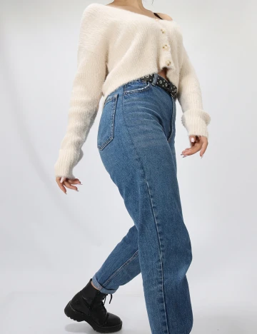 Cardigan Bershka, crem, M Crem