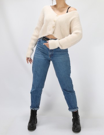 Cardigan Bershka, crem, M