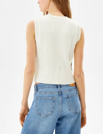 Vesta Bershka, alb, M Alb