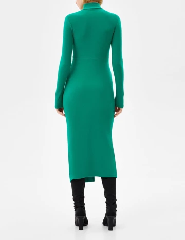 Rochie medie Bershka, verde, S