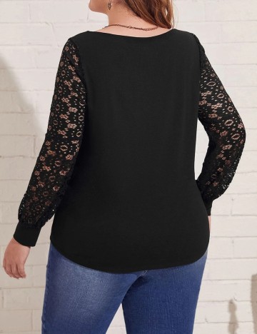 Bluza Emery Rose Curve, negru, 2XL