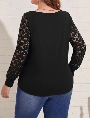 Bluza Emery Rose Curve, negru, 2XL