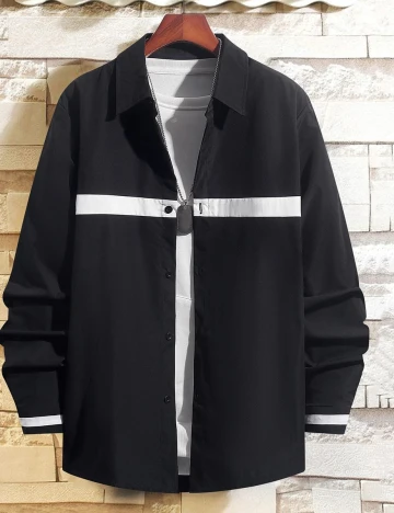 Camasa SHEIN, negru, L Negru