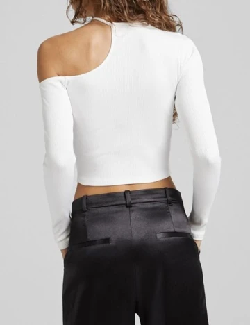 Top Bershka, alb, S