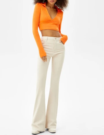 Top Bershka, portocaliu, M