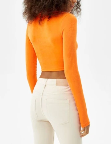Top Bershka, portocaliu, M