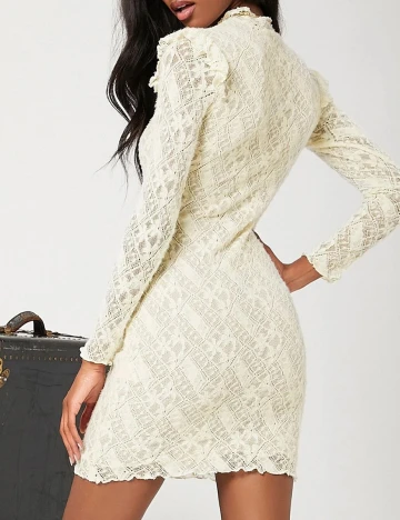Rochie scurta SHEIN, ecru, S