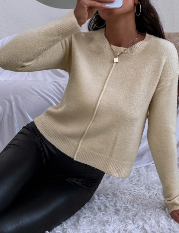 Pulover SHEIN, crem, L