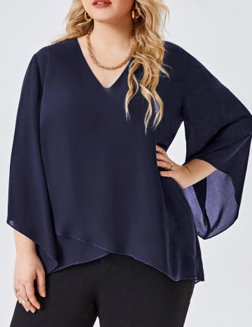 Bluza SHEIN CURVE, bleumarin, 4XL