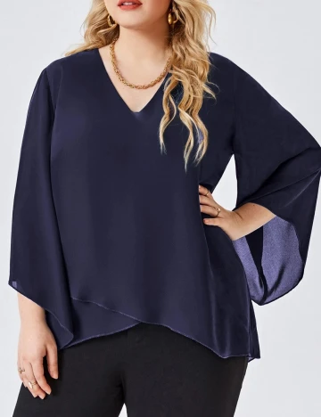 Bluza SHEIN CURVE, bleumarin, 4XL