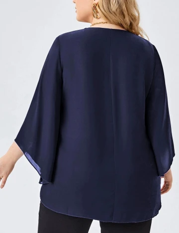 Bluza SHEIN CURVE, bleumarin, 4XL