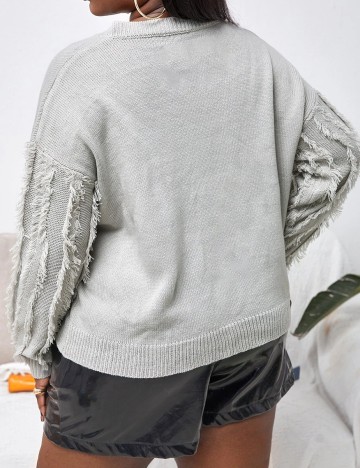 Pulover SHEIN CURVE, gri
