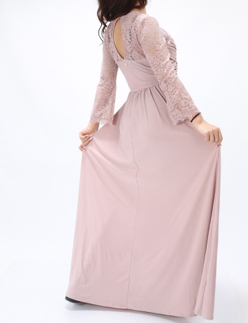 Rochie Lunga Chiara Forthi, roz pudra, M