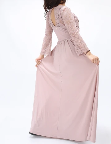 Rochie Lunga Chiara Forthi, roz pudra, M Roz