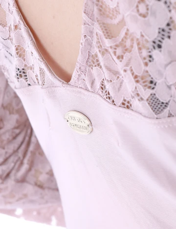 Rochie Lunga Chiara Forthi, roz pudra, M Roz