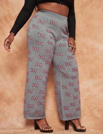 Pantaloni SHEIN CURVE, gri, 0 XL Gri
