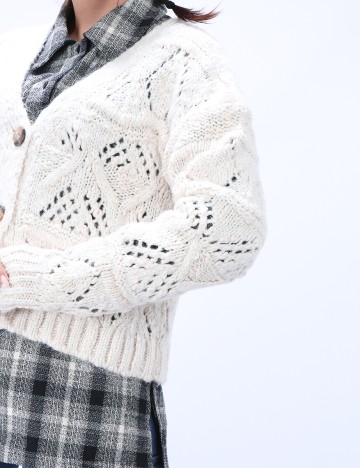 Cardigan Vero Moda, ecru, S