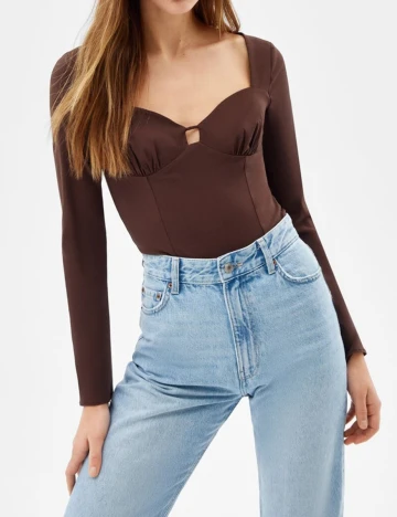 Body Bershka, maro, XS