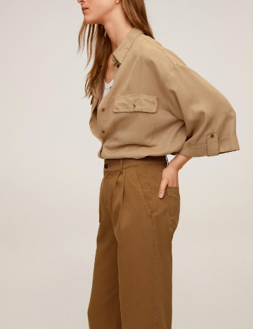 Pantaloni Mango, maro, 32
