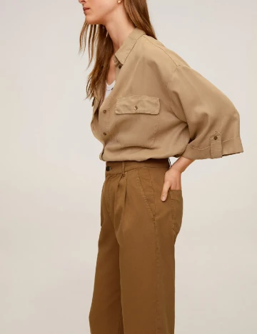 Pantaloni Mango, maro, 32