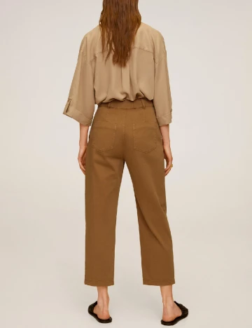 Pantaloni Mango, maro, 32