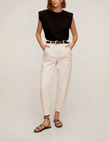 Blugi Mango, crem, 40 Crem