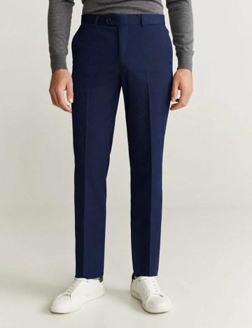 Pantaloni Mango, bleumarin, 38