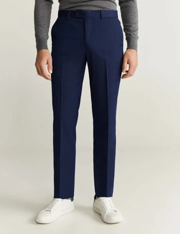 Pantaloni Mango, bleumarin, 38 Albastru