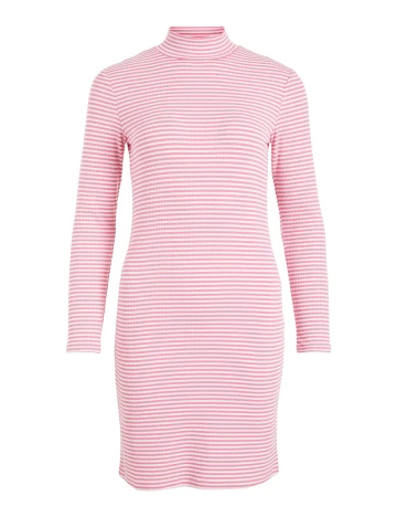 Rochie Scurta Vila, roz/alb, XL Roz